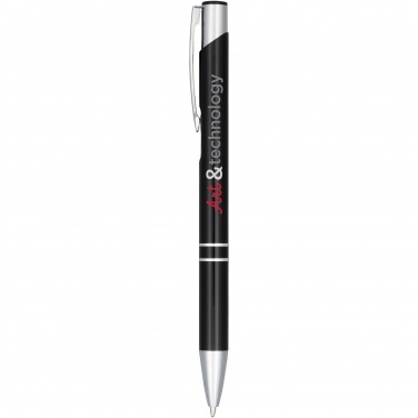Logo trade promotional giveaway photo of: Moneta anodized aluminium click ballpoint pen