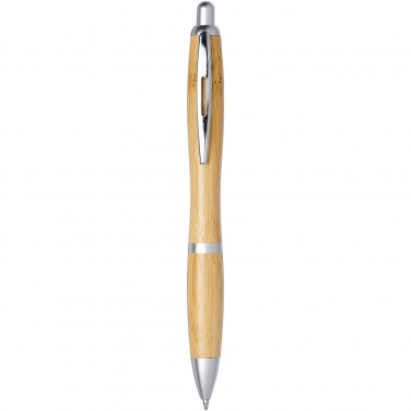 Logo trade promotional merchandise image of: Nash bamboo ballpoint pen
