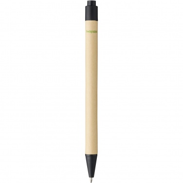 Logo trade corporate gifts picture of: Berk recycled carton and corn plastic ballpoint pen