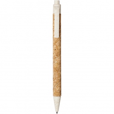 Logotrade promotional merchandise picture of: Midar cork and wheat straw ballpoint pen