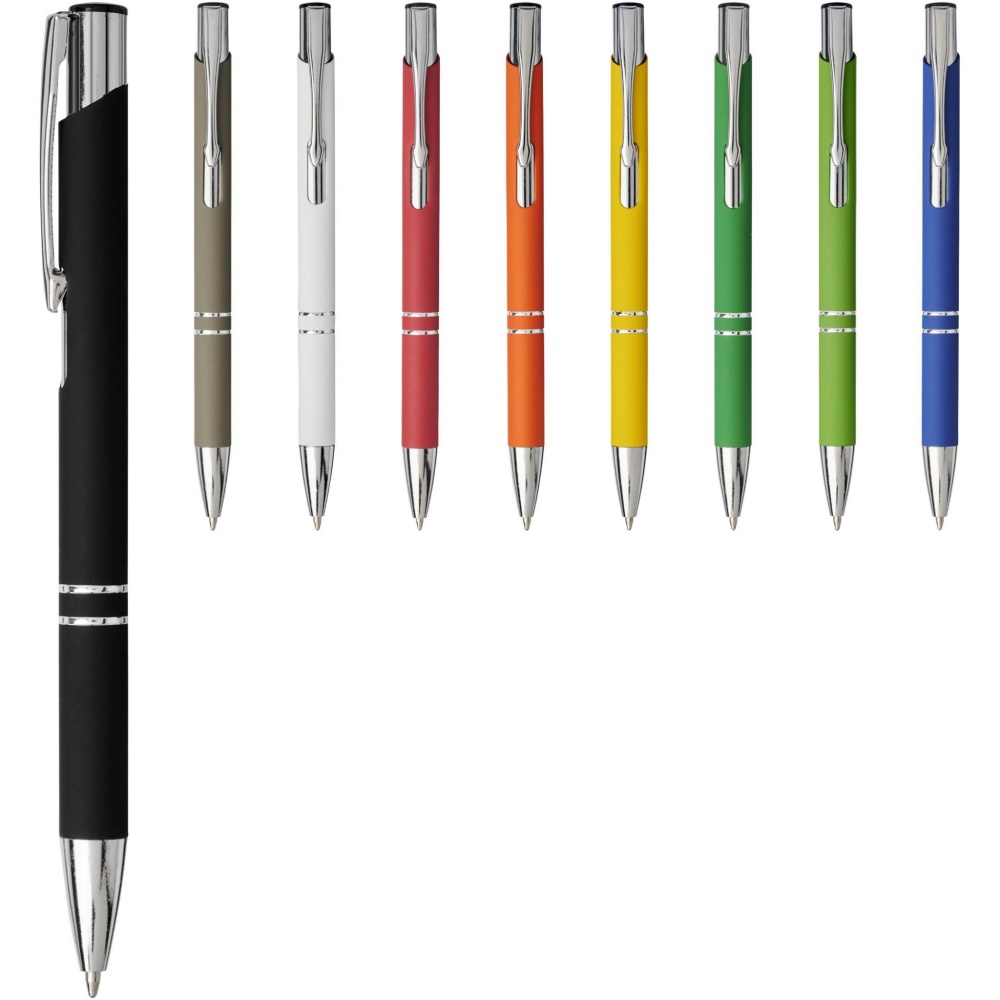 Logo trade promotional items picture of: Moneta soft touch ballpoint pen