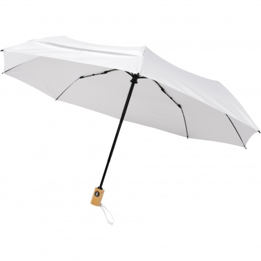 Logo trade promotional items image of: Bo 21" foldable auto open/close recycled PET umbrella