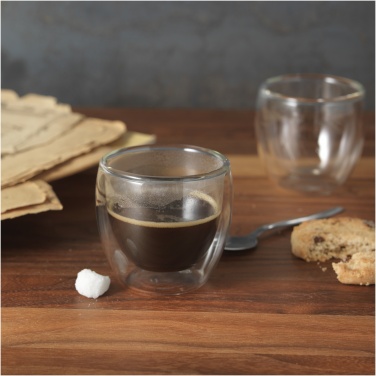 Logo trade promotional giveaway photo of: Boda 2-piece glass espresso cup set