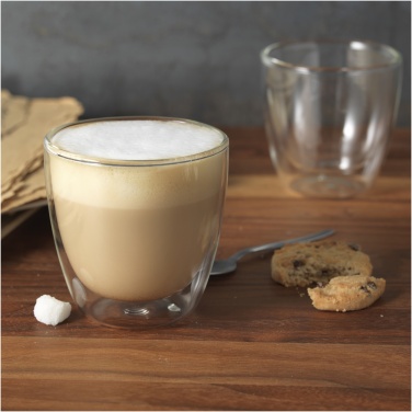 Logo trade promotional merchandise image of: Boda 2-piece glass coffee cup set