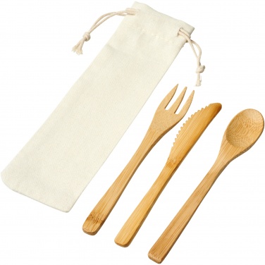 Logo trade promotional item photo of: Celuk bamboo cutlery set