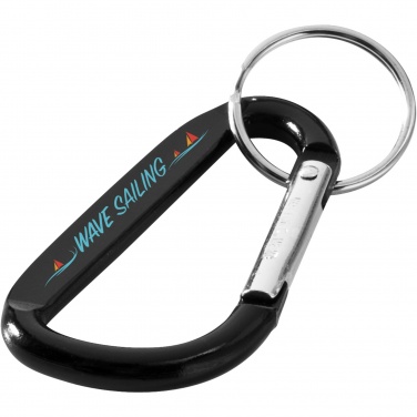 Logo trade corporate gifts image of: Timor carabiner keychain