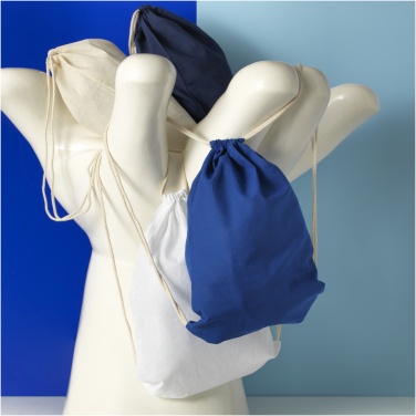 Logo trade promotional giveaway photo of: Oregon 100 g/m² cotton drawstring bag 5L