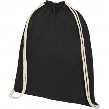 Logo trade corporate gifts picture of: Oregon 100 g/m² cotton drawstring bag 5L