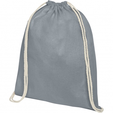 Logo trade promotional giveaway photo of: Oregon 100 g/m² cotton drawstring bag 5L