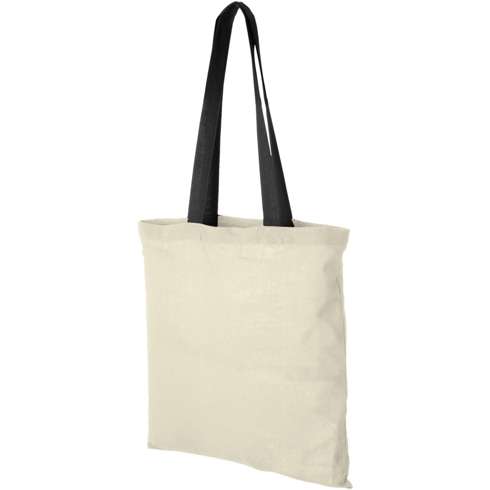 Logo trade promotional merchandise image of: Nevada 100 g/m² cotton tote bag coloured handles 7L