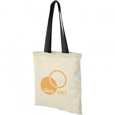 Logotrade promotional product picture of: Nevada 100 g/m² cotton tote bag coloured handles 7L