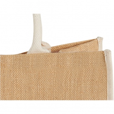 Logo trade corporate gift photo of: Harry coloured edge jute tote bag 25L