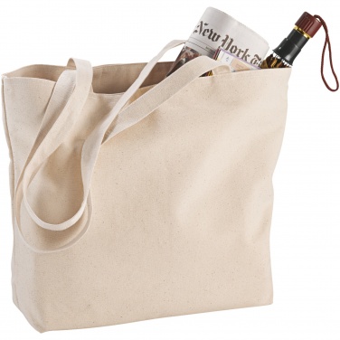 Logotrade promotional items photo of: Ningbo 320 g/m² zippered cotton tote bag 15L