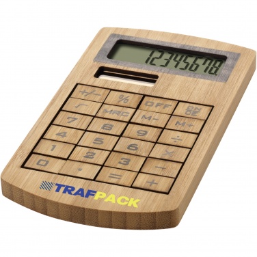 Logotrade promotional product image of: Eugene calculator made of bamboo