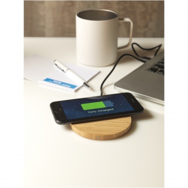 Logotrade promotional merchandise image of: Essence 5W bamboo wireless charging pad
