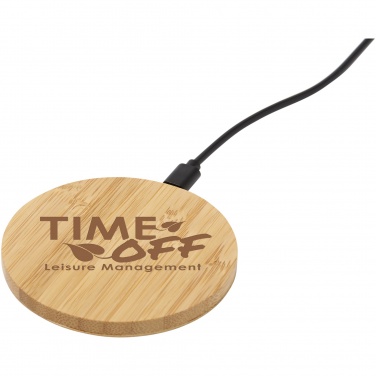 Logo trade promotional giveaway photo of: Essence 5W bamboo wireless charging pad