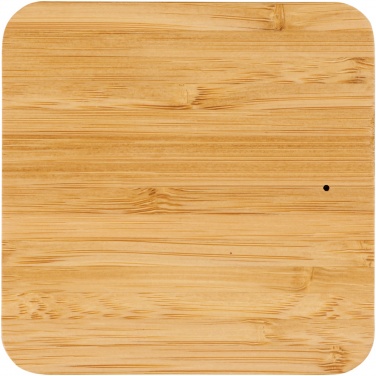 Logo trade advertising products picture of: Leaf 5W bamboo and fabric wireless charging pad