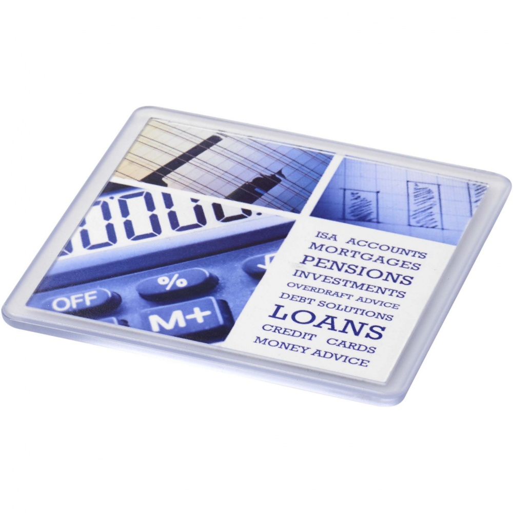 Logo trade corporate gifts picture of: Ellison square plastic coaster with paper insert