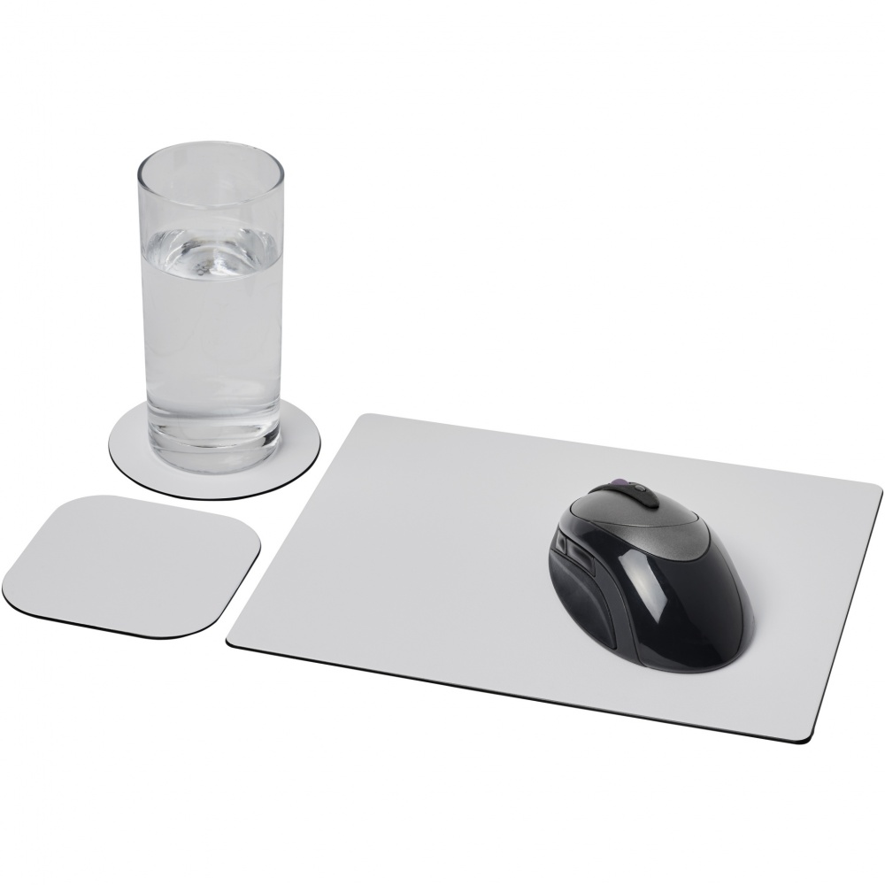 Logo trade advertising product photo of: Brite-Mat® mouse mat and coaster set combo 1