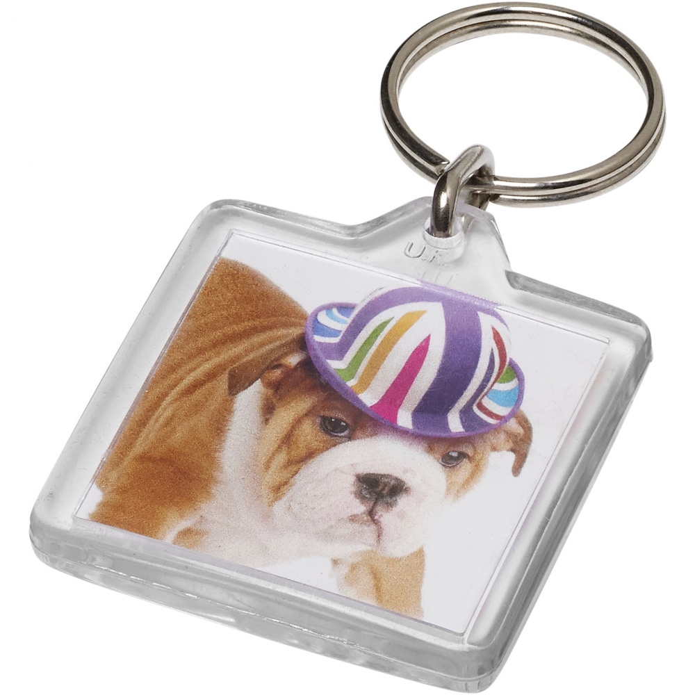 Logo trade promotional products image of: Vial U1 square keychain