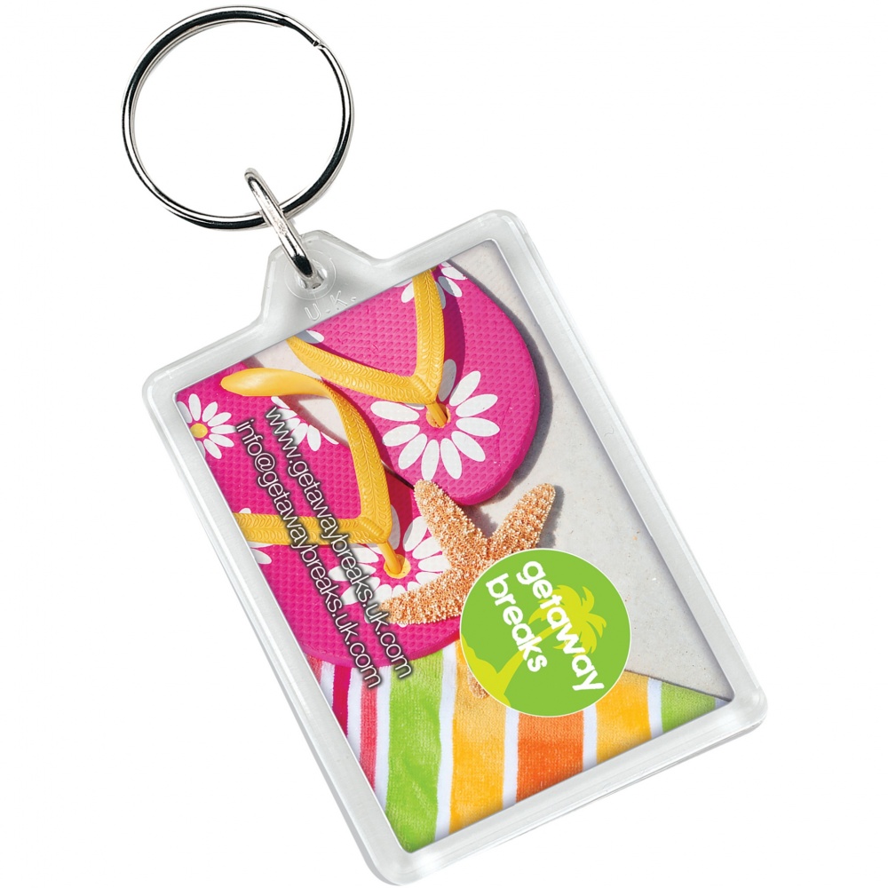 Logo trade promotional gift photo of: Vito C1 rectangular keychain