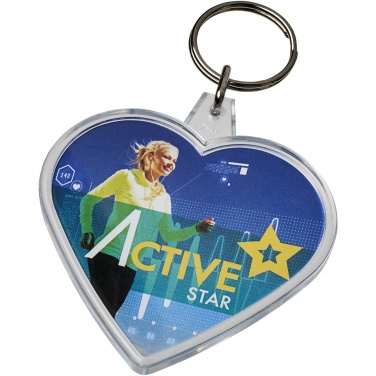 Logotrade promotional item picture of: Combo heart-shaped keychain