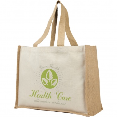 Logotrade promotional gift picture of: Varai 320 g/m² canvas and jute shopping tote bag 23L