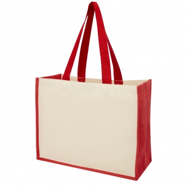 Logotrade promotional merchandise picture of: Varai 320 g/m² canvas and jute shopping tote bag 23L