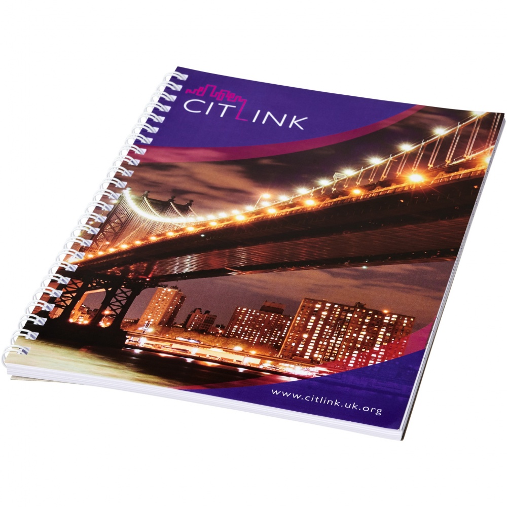 Logo trade promotional giveaways picture of: Desk-Mate® spiral A4 notebook