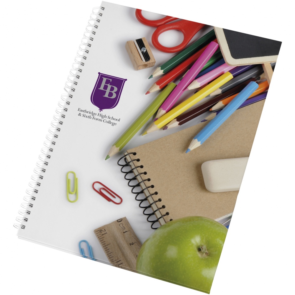 Logo trade promotional items image of: Wire-o A4 notebook hard cover