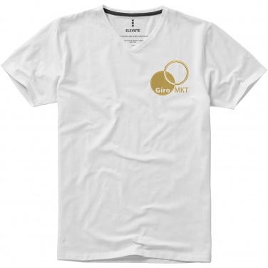 Logo trade advertising products image of: Kawartha short sleeve men's organic V-neck t-shirt