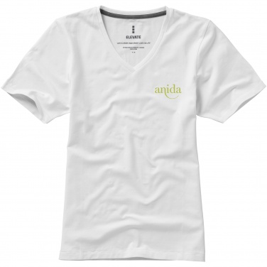 Logotrade promotional merchandise picture of: Kawartha short sleeve women's organic V-neck t-shirt