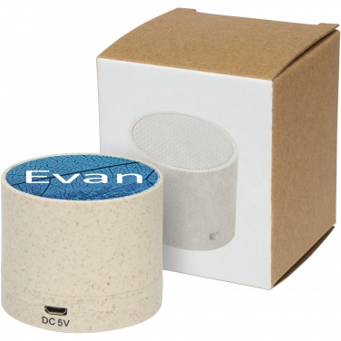 Logo trade promotional giveaways picture of: Kikai wheat straw Bluetooth® speaker