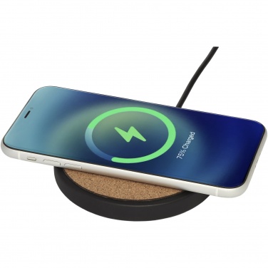 Logo trade promotional items picture of: Kivi 10W limestone/cork wireless charging pad