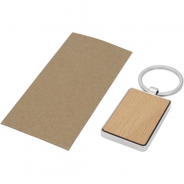 Logotrade promotional gifts photo of: Mauro beech wood rectangular keychain