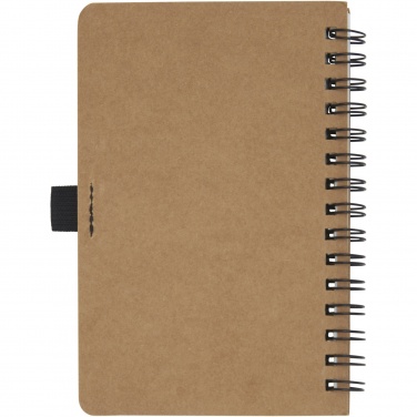 Logotrade promotional merchandise photo of: Cobble A6 wire-o recycled cardboard notebook with stone paper