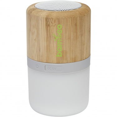 Logo trade promotional gift photo of: Aurea bamboo Bluetooth® speaker with light 