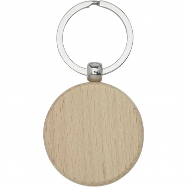 Logotrade business gifts photo of: Giovanni beech wood round keychain