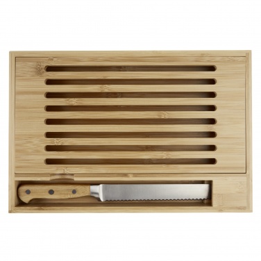 Logo trade promotional gift photo of: Pao bamboo cutting board with knife