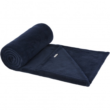 Logo trade corporate gift photo of: Lily GRS certified RPET coral fleece blanket