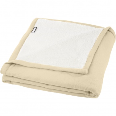 Logotrade promotional giveaway image of: Marigold GRS certified RPET polar fleece and sherpa blanket