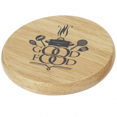 Logo trade business gift photo of: Scoll wooden coaster with bottle opener