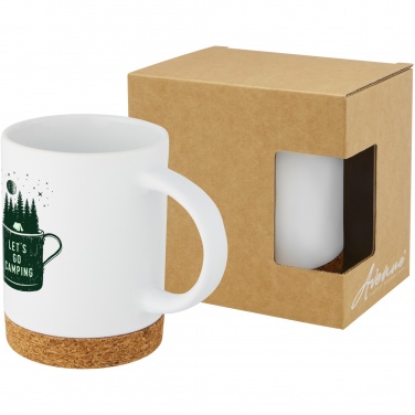 Logotrade promotional giveaway image of: Neiva 425 ml ceramic mug with cork base