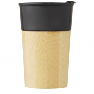 Logo trade promotional gifts picture of: Pereira 320 ml porcelain mug with bamboo outer wall