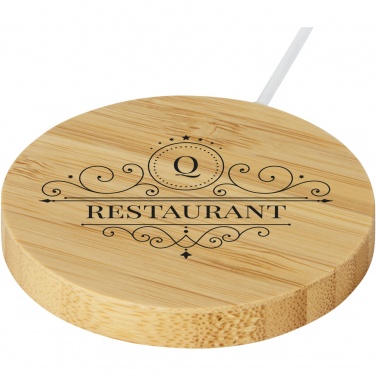 Logotrade business gifts photo of: Atra 10W bamboo magnetic wireless charging pad