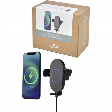 Logotrade promotional giveaway picture of: Pilot 15W wireless automatic car charger 