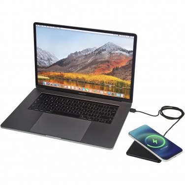 Logo trade promotional gifts image of: Loop 10W recycled plastic wireless charging pad