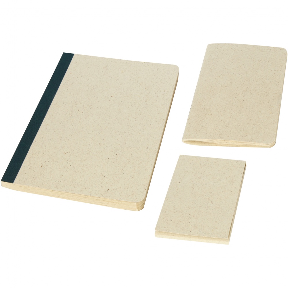 Logo trade corporate gift photo of: Verde 3-piece grass paper stationery gift set