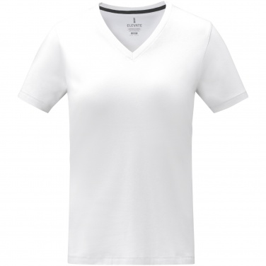 Logo trade promotional giveaways picture of: Somoto short sleeve women's V-neck t-shirt 
