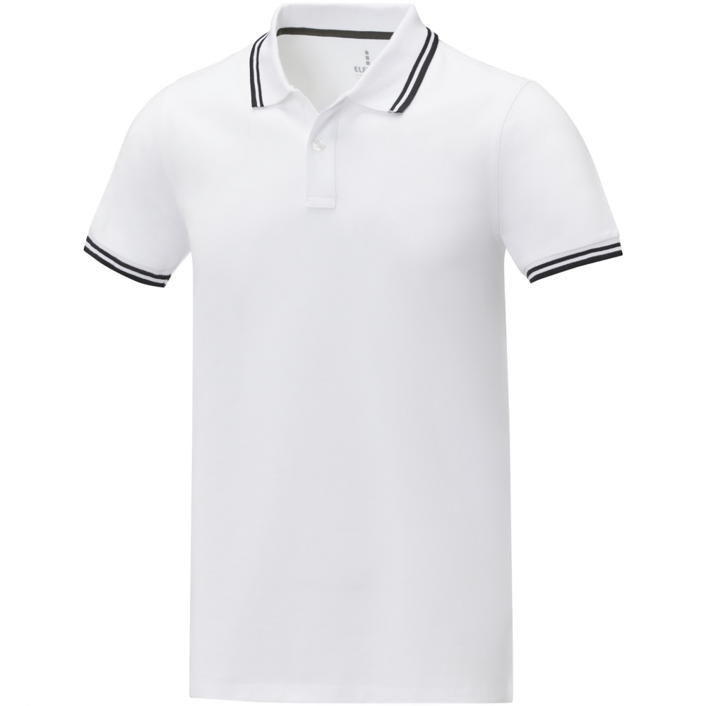 Logo trade promotional gift photo of: Amarago short sleeve men's tipping polo